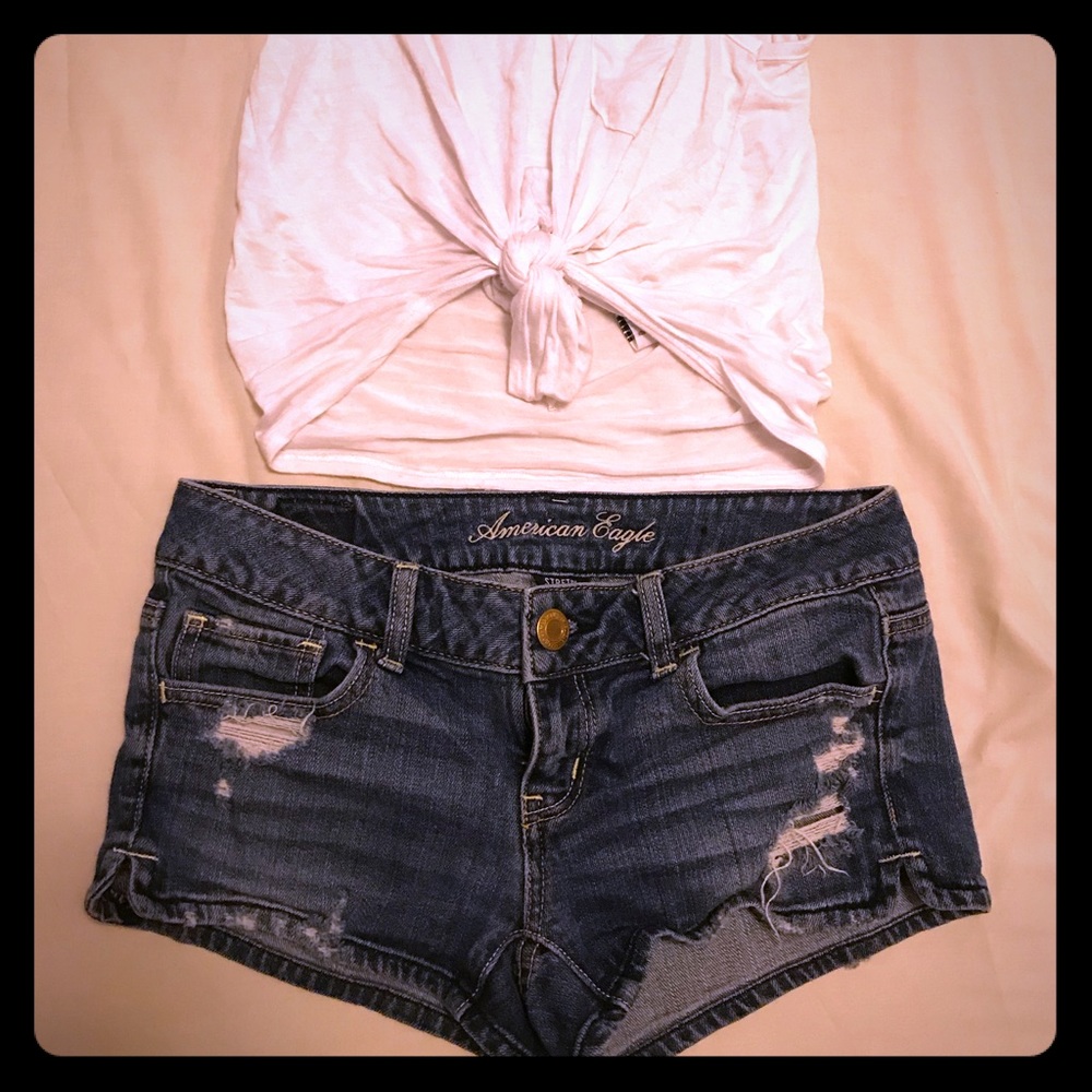 American eagle jean shorts